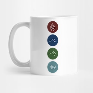 four elements symbols Mug